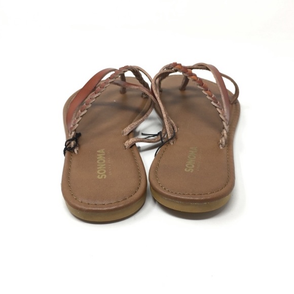 Sonoma || Brown Braided *Leather Flat Sandals - Picture 4 of 4